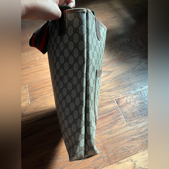 Authentic GUCCI Web Sherry Line Shoulder Tote Bag - Picture 10 of 13